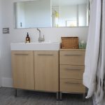 Bathroom, remodeled. Still need a new light above the sink.
