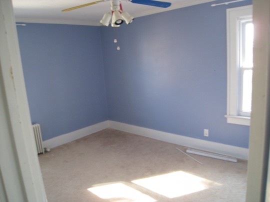 Guest room, move-in day.