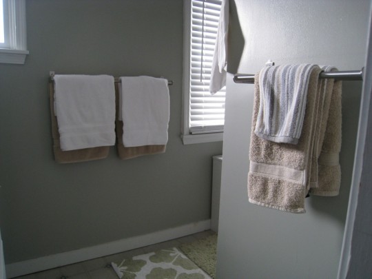 An updated bathroom.