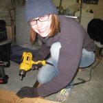 Smiled. Yes, I'm wearing gardening gloves, and yes, the screws and bolts kept tearing them to pieces.