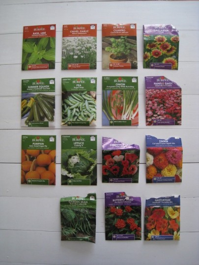 15 packets of seeds. Wish me luck!