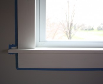 Window trim finishing.