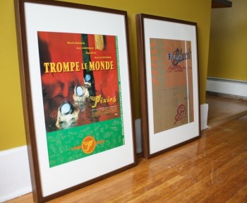 Pixies and Frank Black Posters, framed.