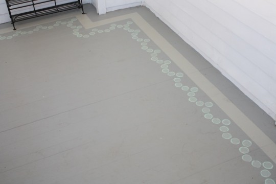 Dotty edge of the sunroom.