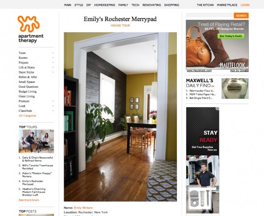 Apartment Therapy, Featured Home Tour
