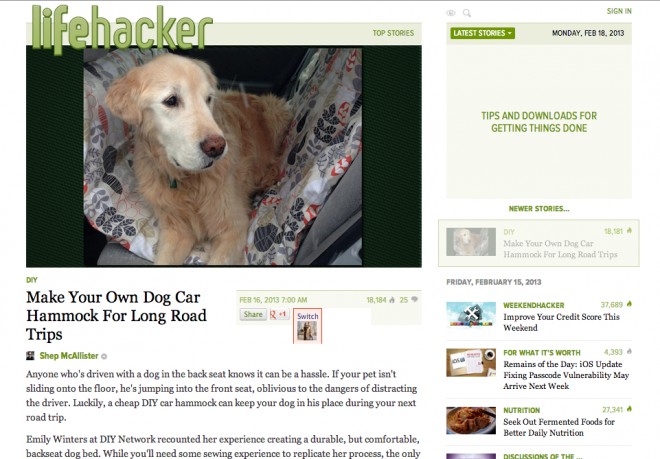 Featured on Lifehacker