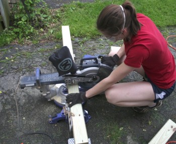 Miter sawing!
