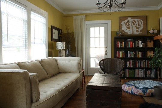 Living room updated. And filled with the enormous dog bed.