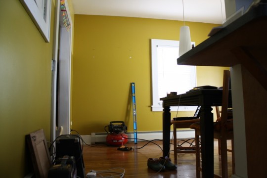 View from the kitchen: BEFORE.
