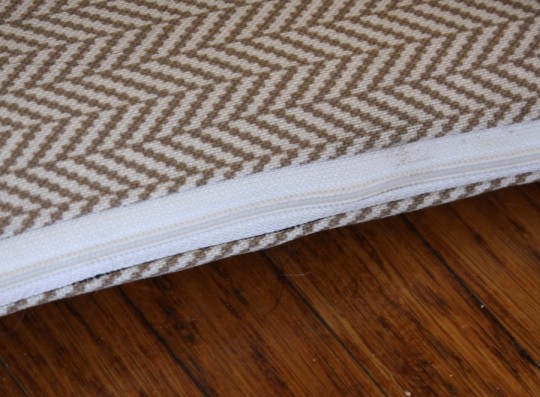 Zipper, installed simply.