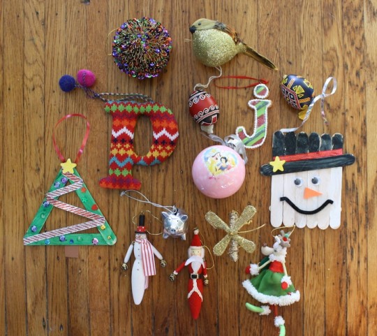 A collection of Pete's ornaments.