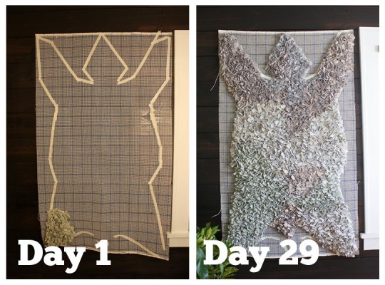 Day 29, a finished bear rug.
