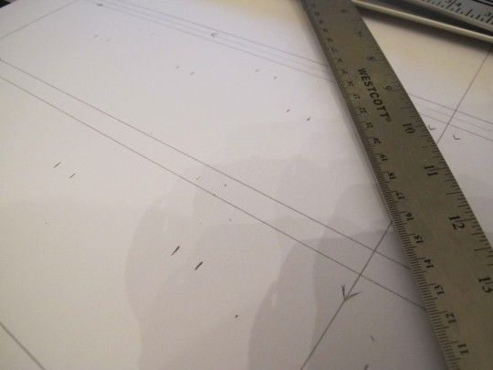 Planning where to line the thumbnail openings in the mat. Planning where to line the thumbnail openings in the mat.