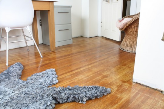 Baseboard-less in the office.