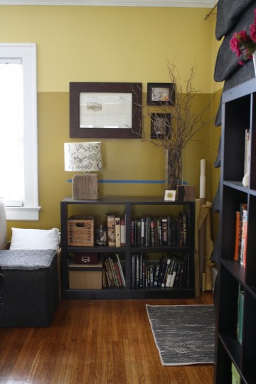 How about a shelf above another bookshelf? How about a shelf above another bookshelf?