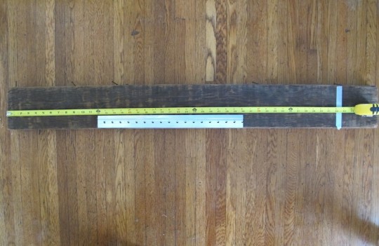 Planning where the french cleat will be attached. Planning where the french cleat will be attached.