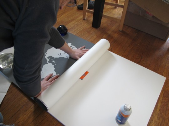 Planning the placement of the map. Planning the placement of the map.