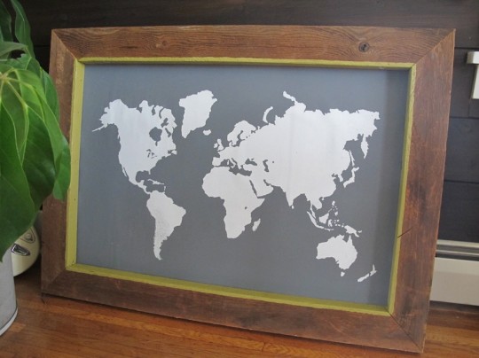 Framed map. Framed map.