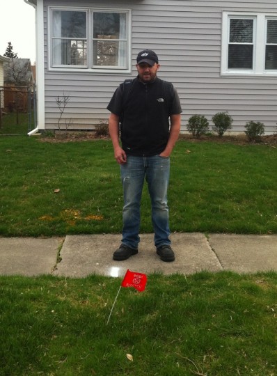 Little tree flag. Excitement.