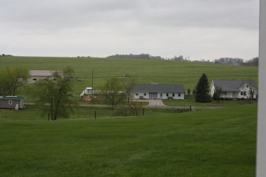 Looking out over Amish Countryside, Mt. Hope, OH.