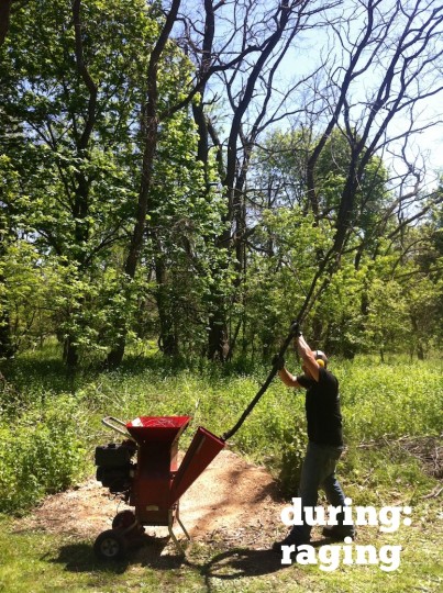 Wood chipping: A rage-infused second hour.