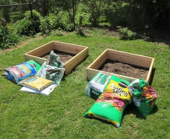 DIY garden boxes.