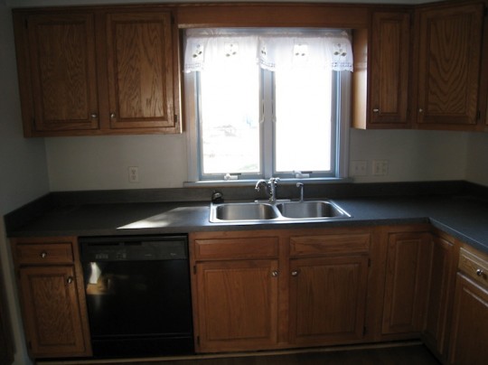 Kitchen, move-in day.