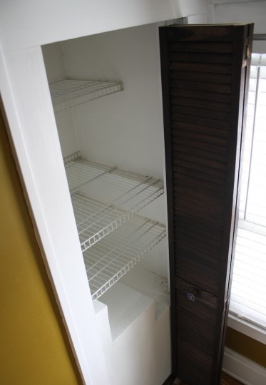 There we have it, a stark naked linen closet.