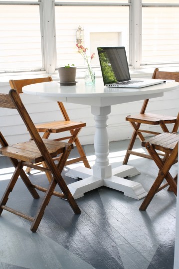 New sunroom chairs, perfect height for the table.