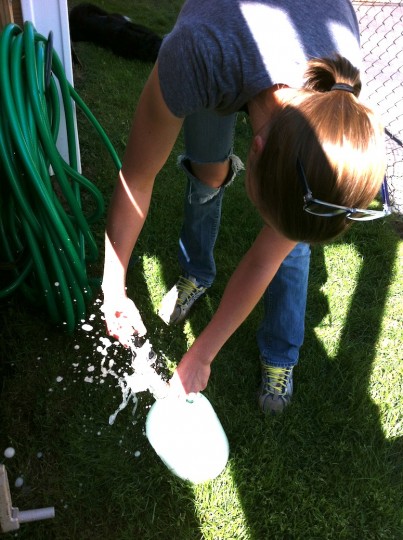 Cleaning the wine jug, whistle while you work feverishly.