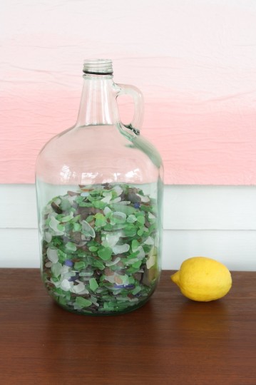 Lots of beach glass. Jug sized compared to the average lemon.