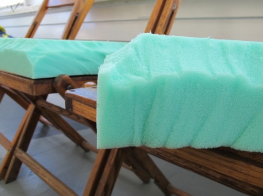I added a little bevel to the edge of the chair cushion to lessen the chance of it looking "square".