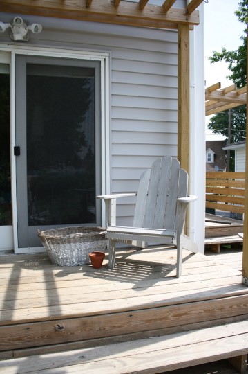 New adirondack chair. Perfect for drinks on the deck.