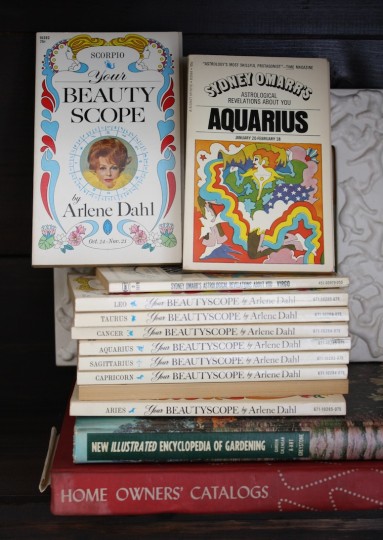 Grandma's vintage horoscope books.