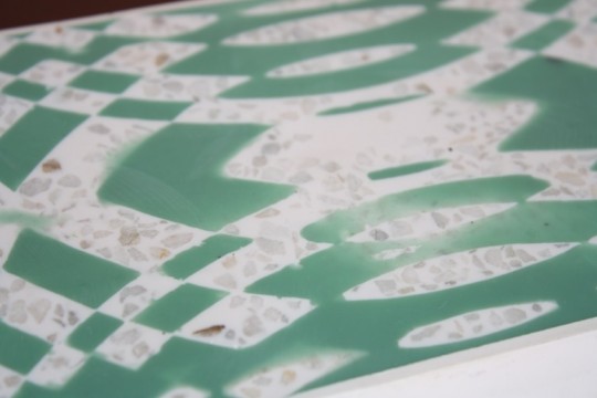 Up close on that cool HomeGoods box.