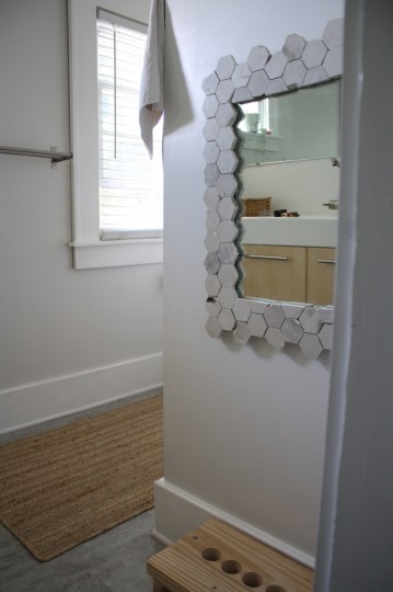 A finished marble mirror frame!