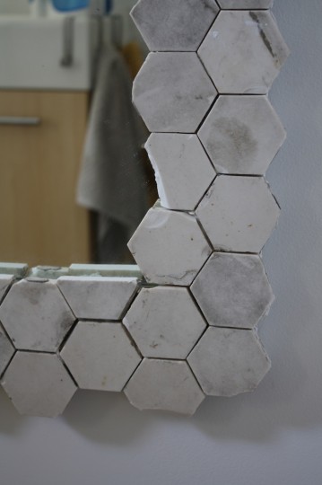 Pretty little mirror frame. I made it myself! Squeal.
