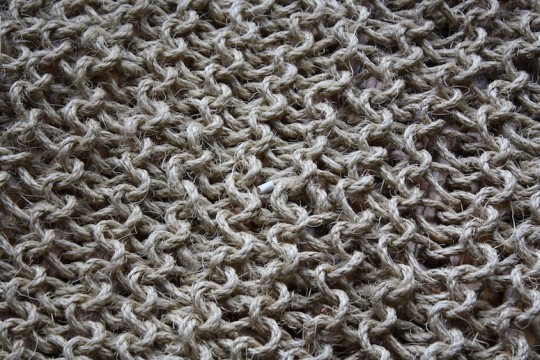 Close up on the sisal rug.