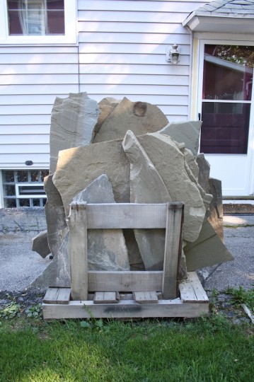 Lots of leftover flagstone.