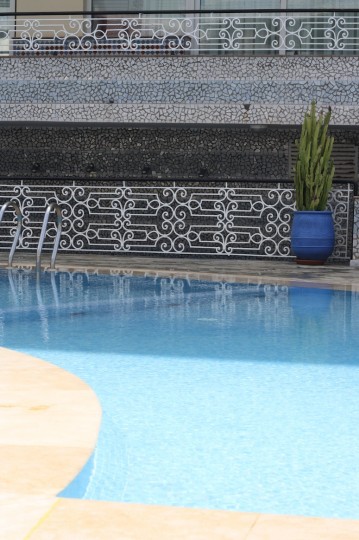 Pool at the hotel, Casablanca, Morocco.