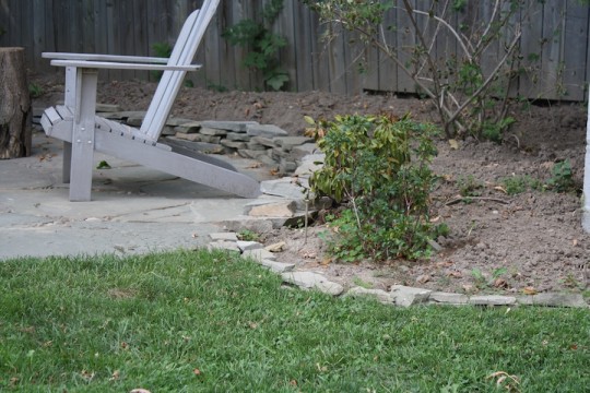 Bonus: Extra tiny flagstone scraps allowed us to extend around one garden bed.