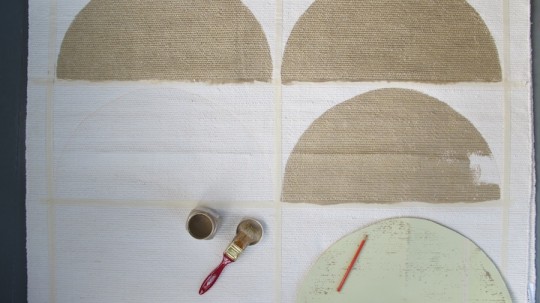New painted carpet, a happy combination of gold and contemporary design.