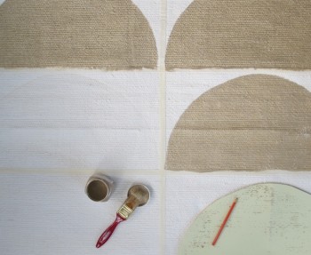 Totally love this DIY painted carpet.