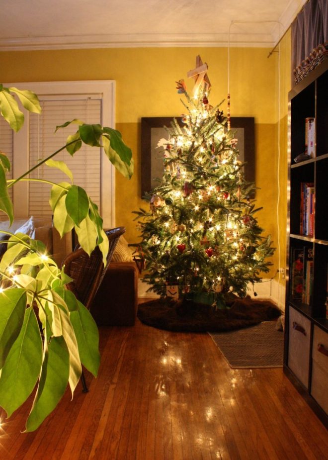 Glowing christmas tree. Our first large tree as a family of three. Glowing christmas tree. Our first large tree as a family of three.
