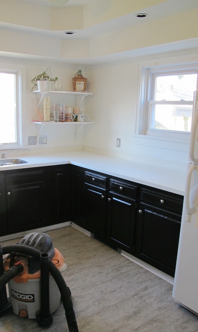 A thorough sanding of the backsplash leaves it nice and smooth. A thorough sanding of the backsplash leaves it nice and smooth.