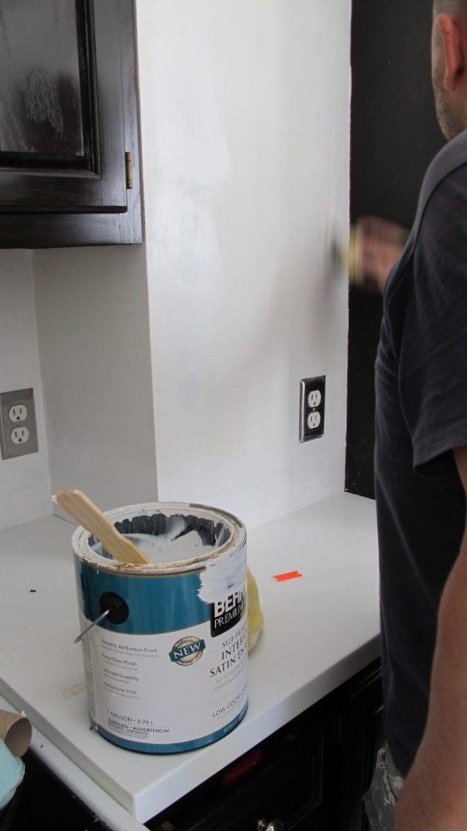 Painting the kitchen white. Straight outta the can, white. Painting the kitchen white. Straight outta the can, white.