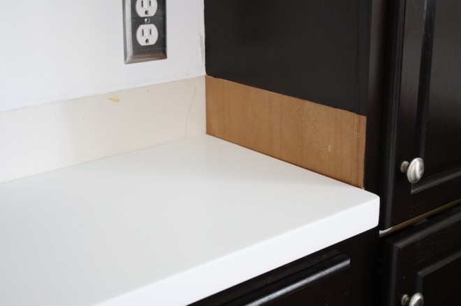 The backsplash is gone, but it's still seriously visible. The backsplash is gone, but it's still seriously visible.
