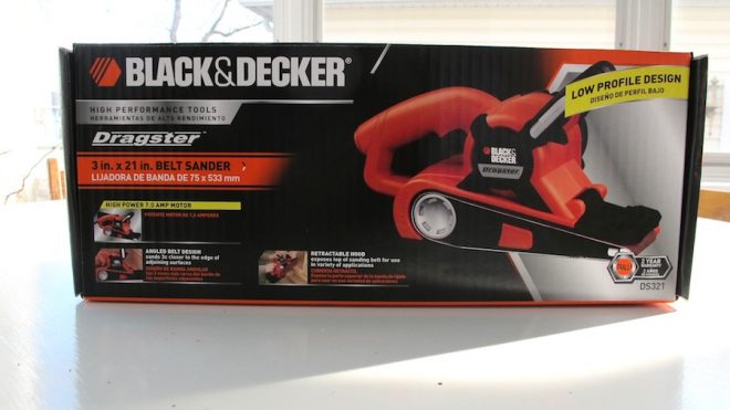 The newest toy, a Black & Decker belt sander.