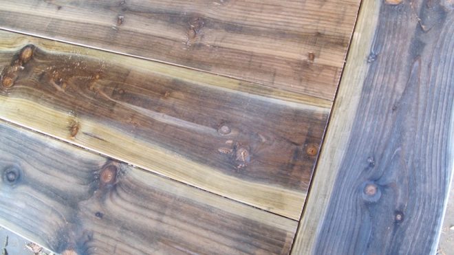 Second wedding table took the stain much differently.