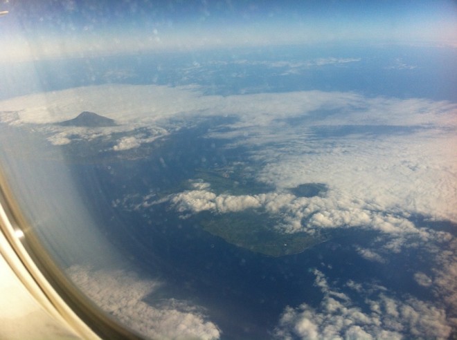 Azores from above, headed west.